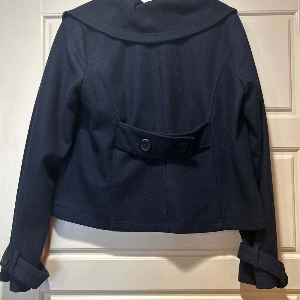 BB Dakota Pea Coat Navy Short Jacket Size Large - Picture 3 of 3